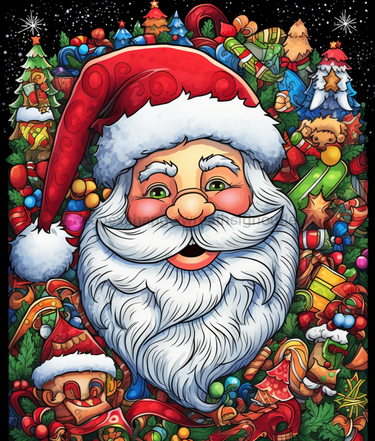 Christmas Sign, Santa Sign, DCO-00181, Sign For Wreath, 8x10